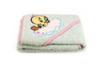 Baby Cap Towel With Contrast Piping Hood Embroidery