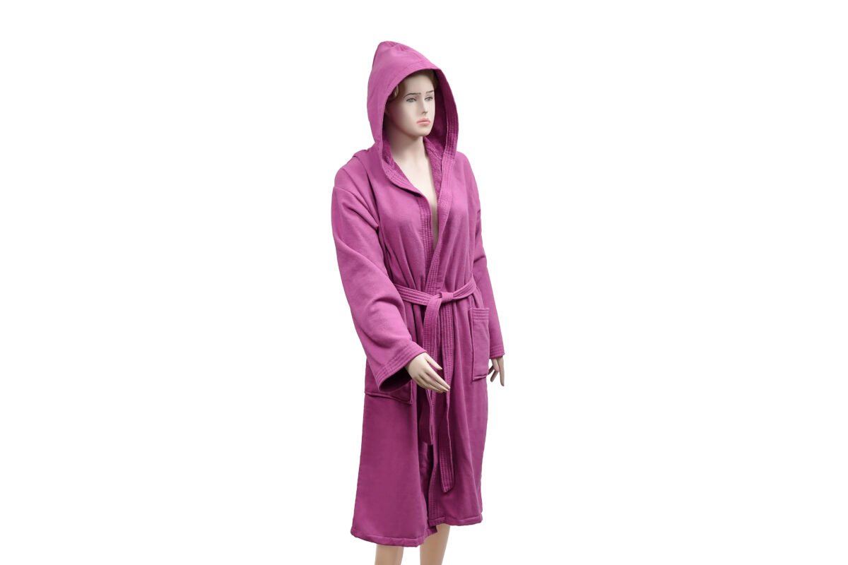 Micro Terry Adult Hooded Bathrobe