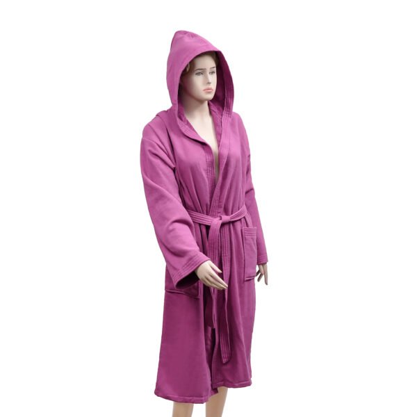 Micro Terry Adult Hooded Bathrobe