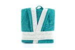 Micro Terry Hooded Bathrobe with Contrast Fashion